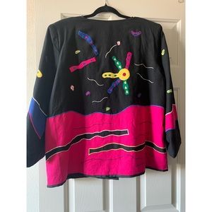 Vintage Embroidered Indigo Moon Blazer